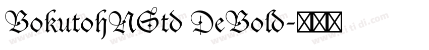 BokutohNStd DeBold字体转换